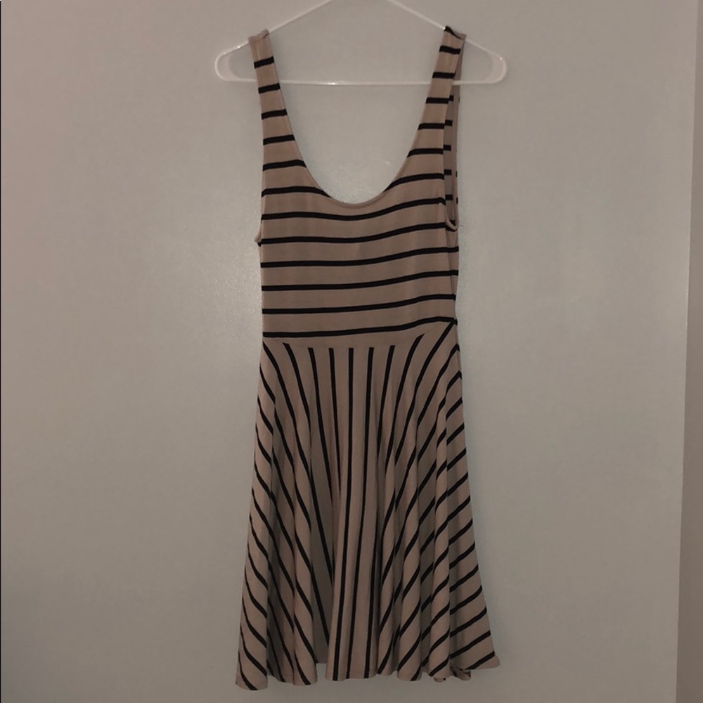 Striped Beige Dress